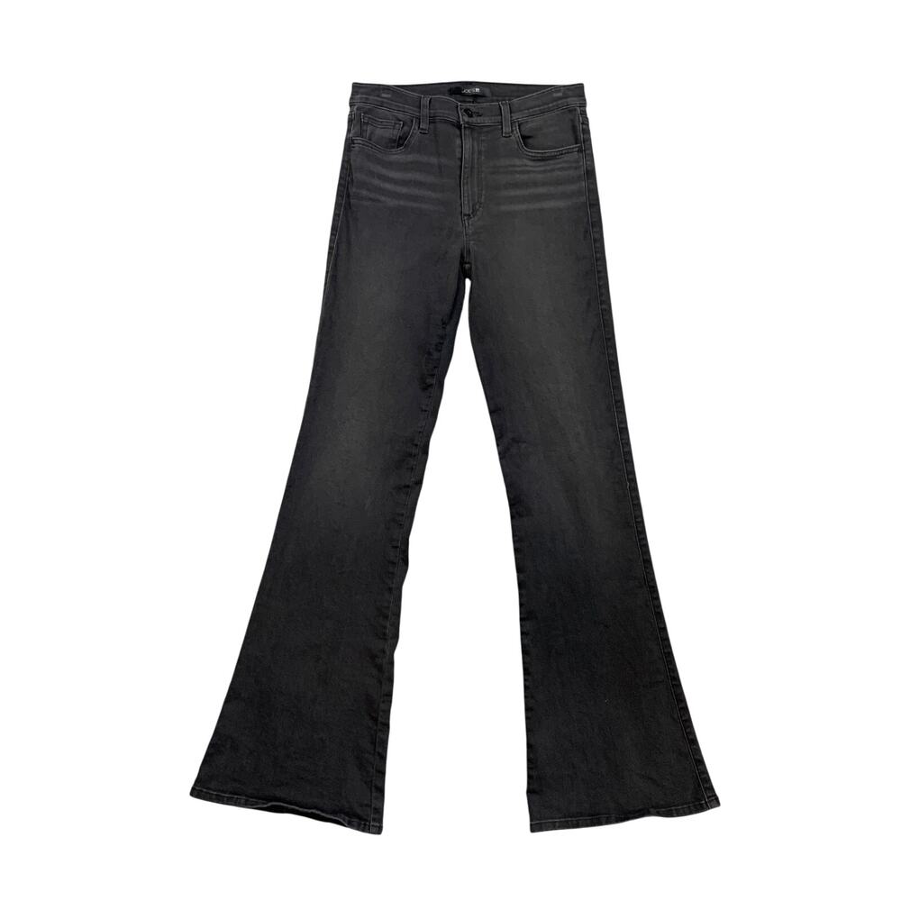 Joes Jeans Women 28 Charcoal Denim HighRise Flare Whiskered Stretch Modern Retro